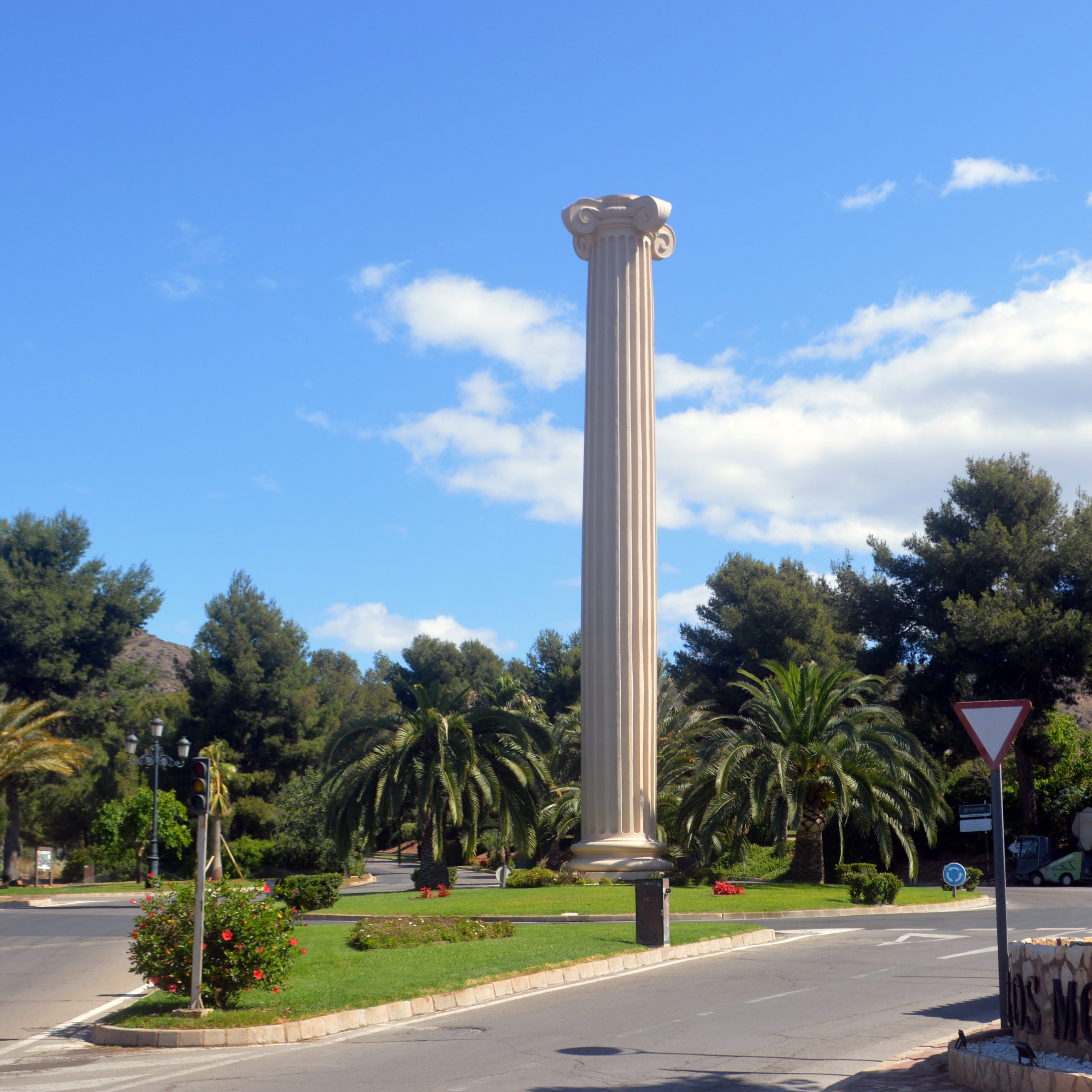 Los Monasterios entrance — gated community Spain